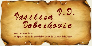 Vasilisa Dobriković vizit kartica